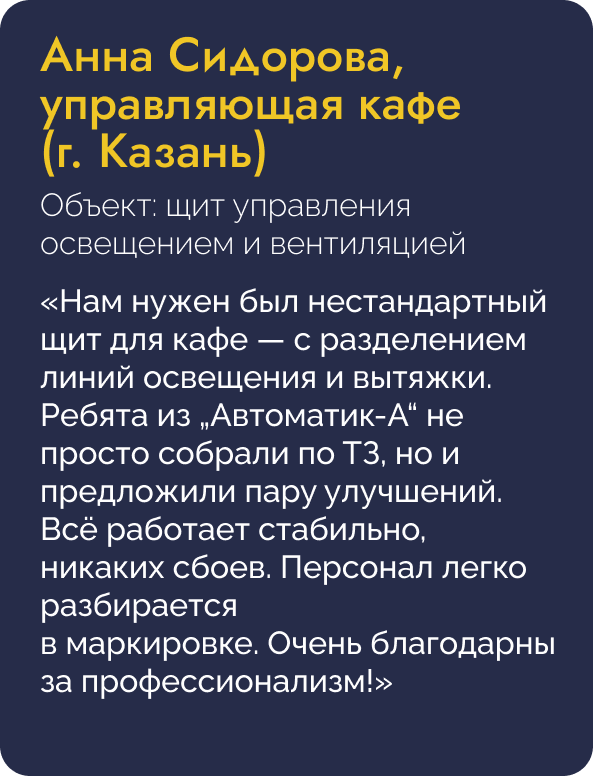 Отзыв Анна Сидорова